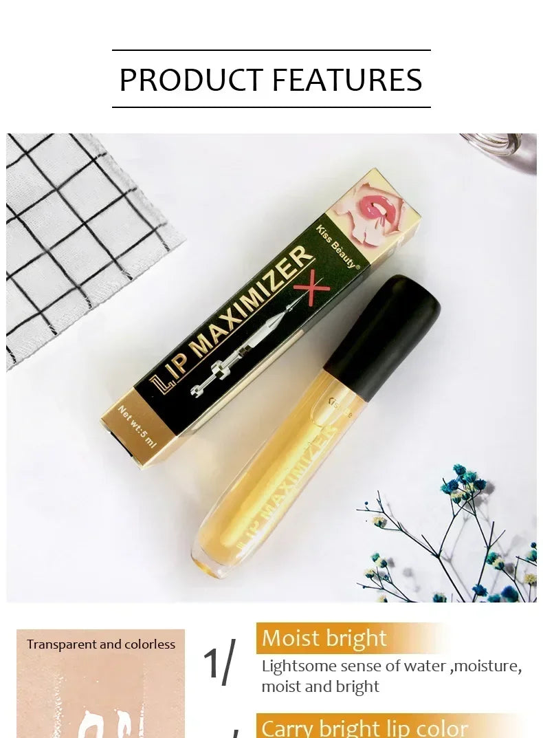 Long Lasting Lip Plumper Oil Serum Instant Volumising Essence Oil Moisturize Repair Lip Fine Lines Increases Elasticity Sexy Lip